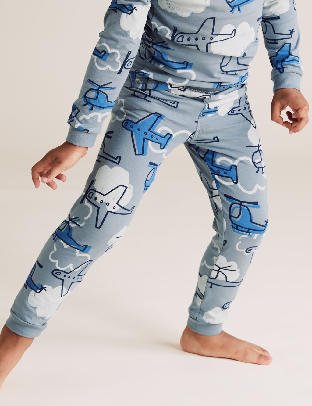 Cotton Aircraft Print Pyjama Set (1-7 Yrs) 4 of 4