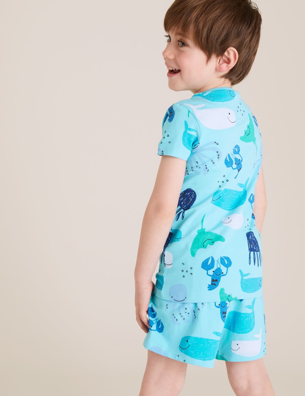 Cotton Sea Life Short Pyjamas (1-7 Yrs) 3 of 4