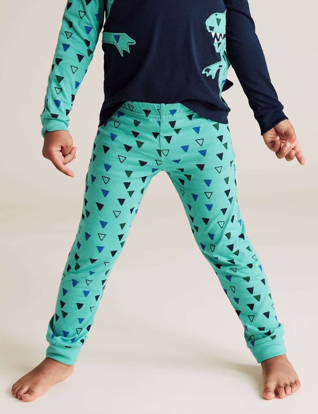 Pure Cotton Dinosaur Pyjama Set (1-7 Yrs) 4 of 4