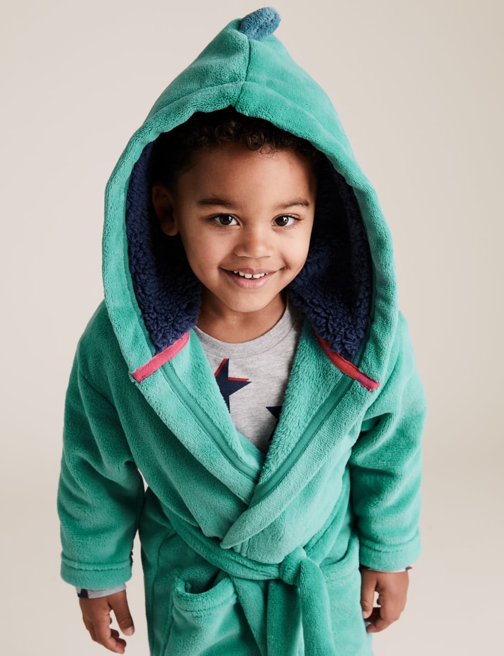 Fleece Dinosaur Dressing Gown 1 7 Yrs M S