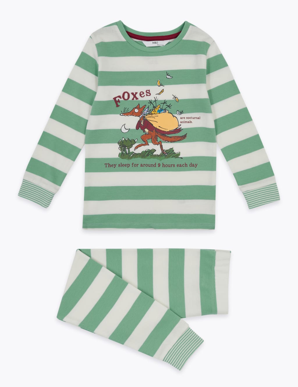 Roald Dahl NHM Fantastic Fox Pyjama Set 1 7 Yrs M S