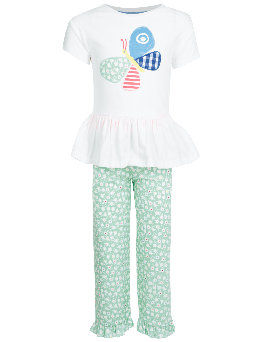 Pure Cotton Frill Hem Pyjamas (1-7 Years) 2 of 3
