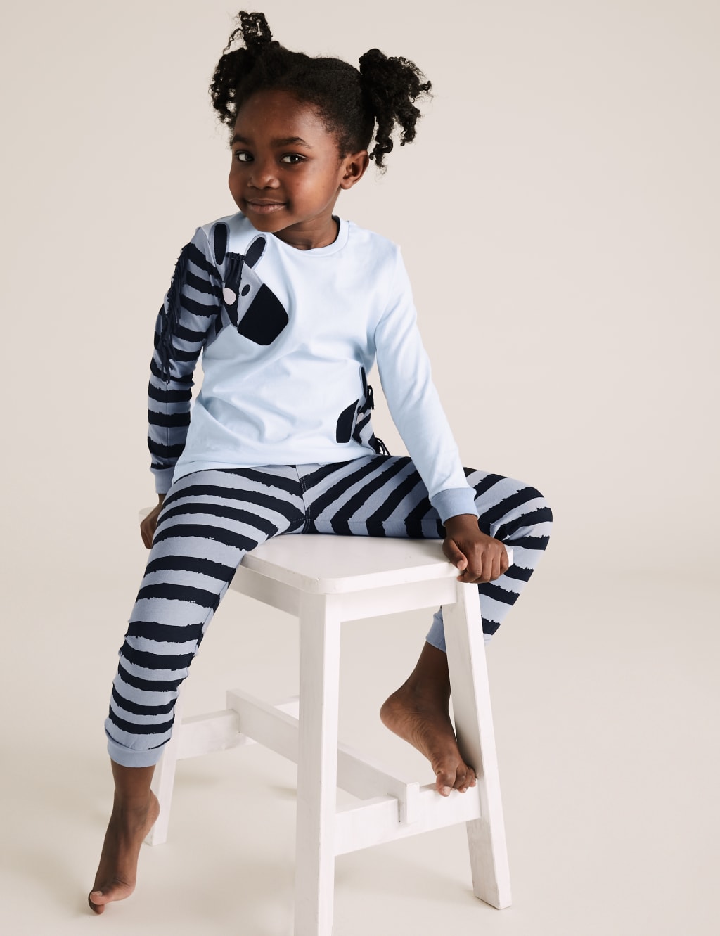 Pure Cotton Zebra Pyjama Set (1-7 Yrs) 1 of 4