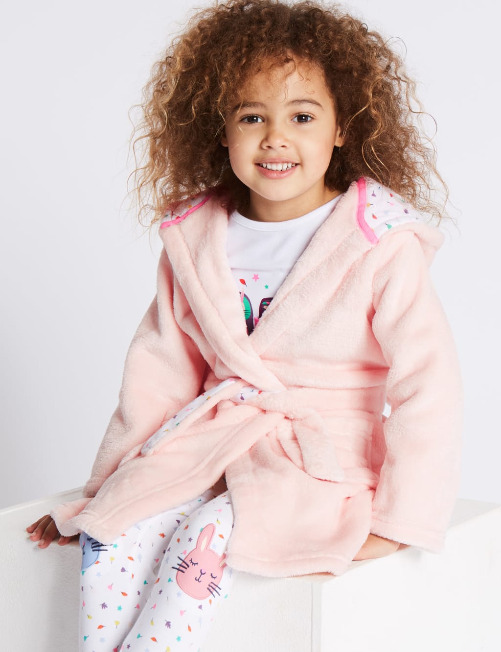 Bunny Dressing Gown with Belt 1 8 Years M S