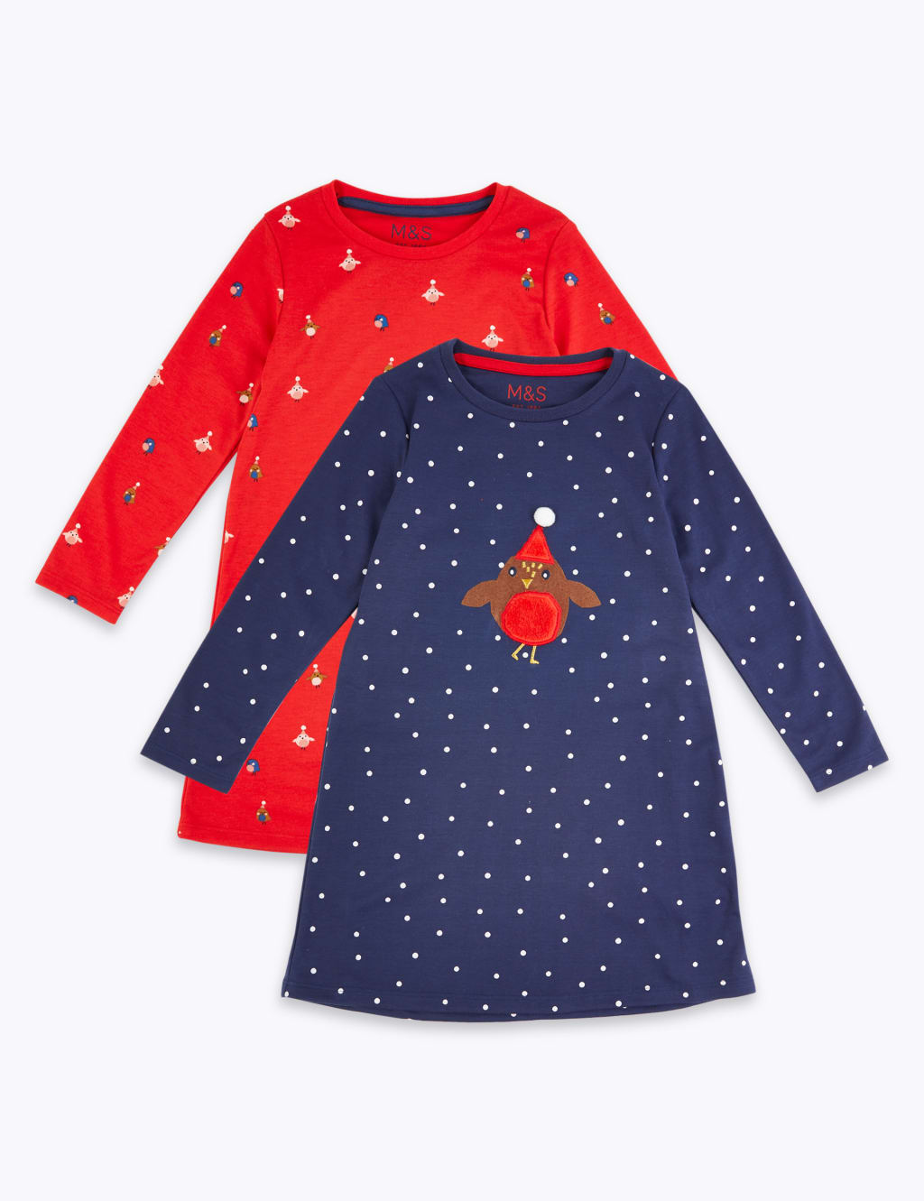 2 Pack Robin Print Nightdress (1-7 Years) 2 of 6