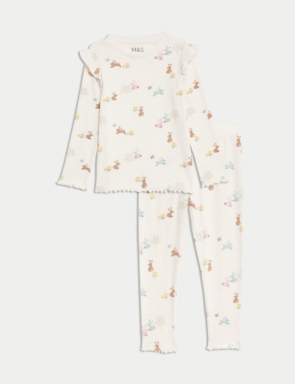 Cotton Rich Bunny Rib Pyjamas 1 8 Yrs