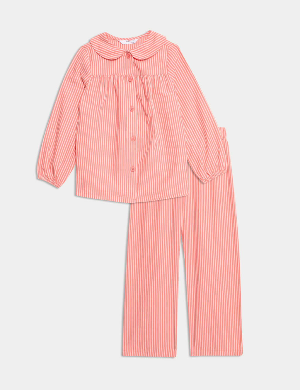 Pure Cotton Striped Collared Pyjamas (1-8 Yrs) 2 of 4