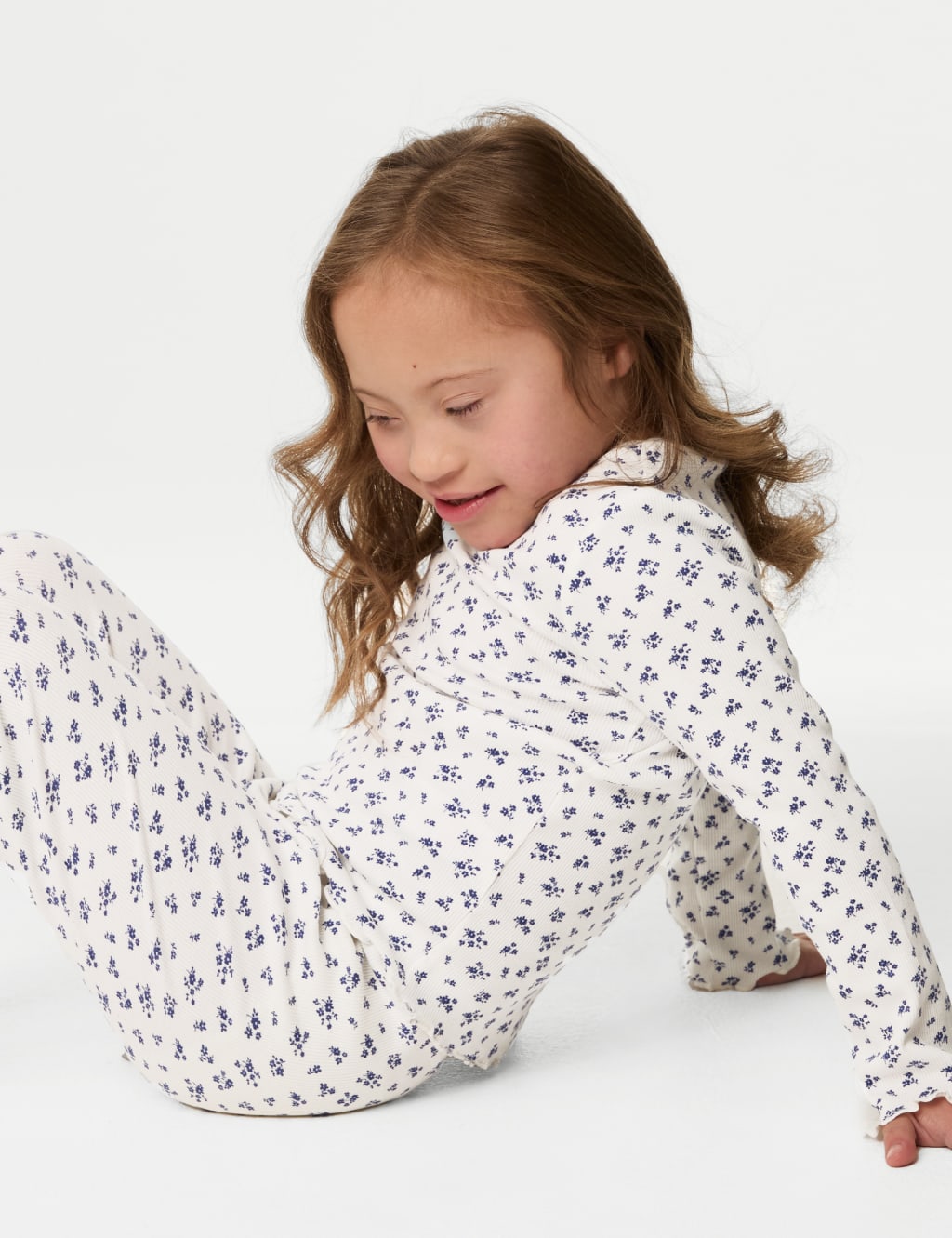 Cotton Rich Floral Pyjamas (1-8 Yrs) 1 of 6