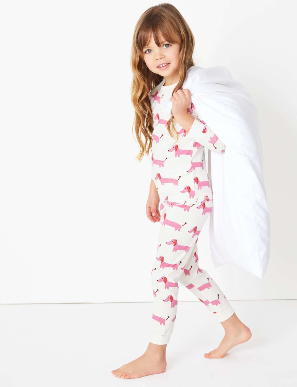 Cotton Rich Sausage Dog Print Pyjama Set (1-7 Years) 1 of 4