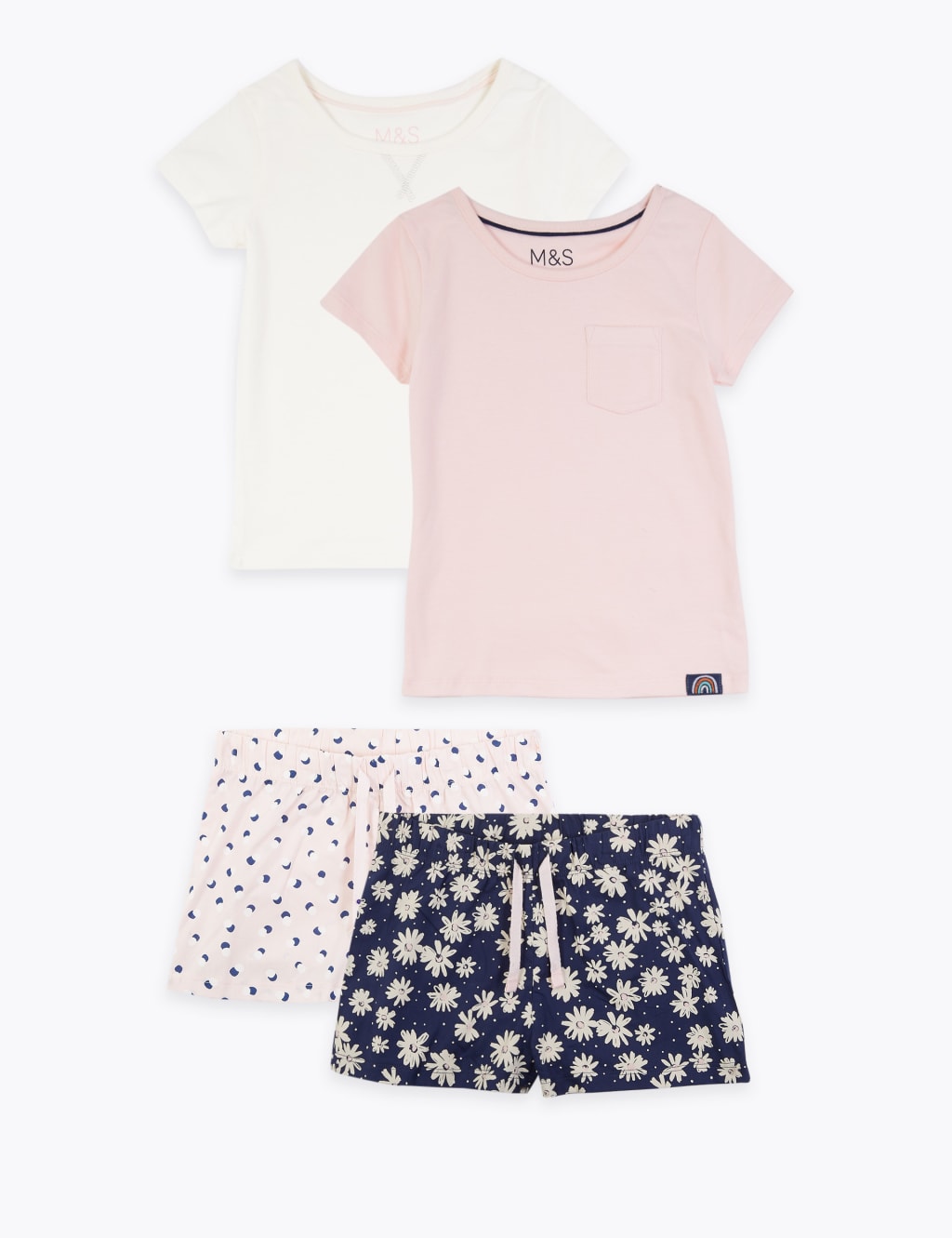 2 Pack Floral Short Pyjama Sets (1-7 Yrs) 2 of 6