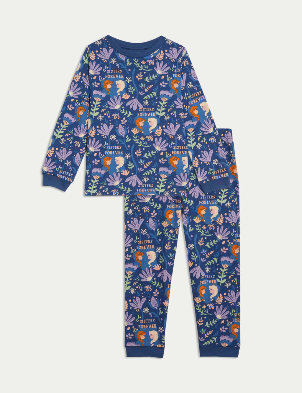 Pure Cotton Disney Frozen Pyjamas 2 8 Yrs M S Collection M S