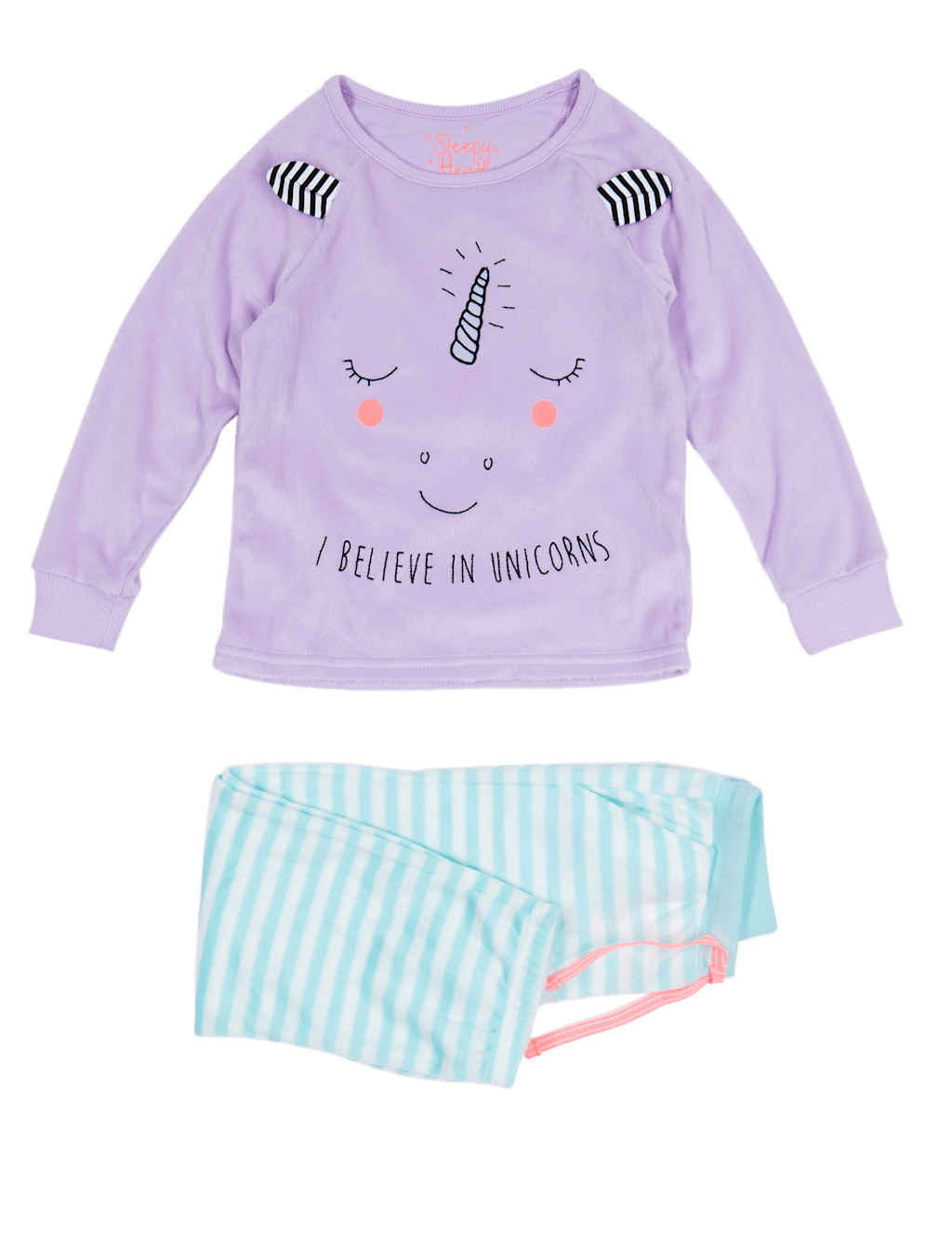 Unicorn Face Print Stay Soft Pyjamas (1-8 Years) 2 of 5