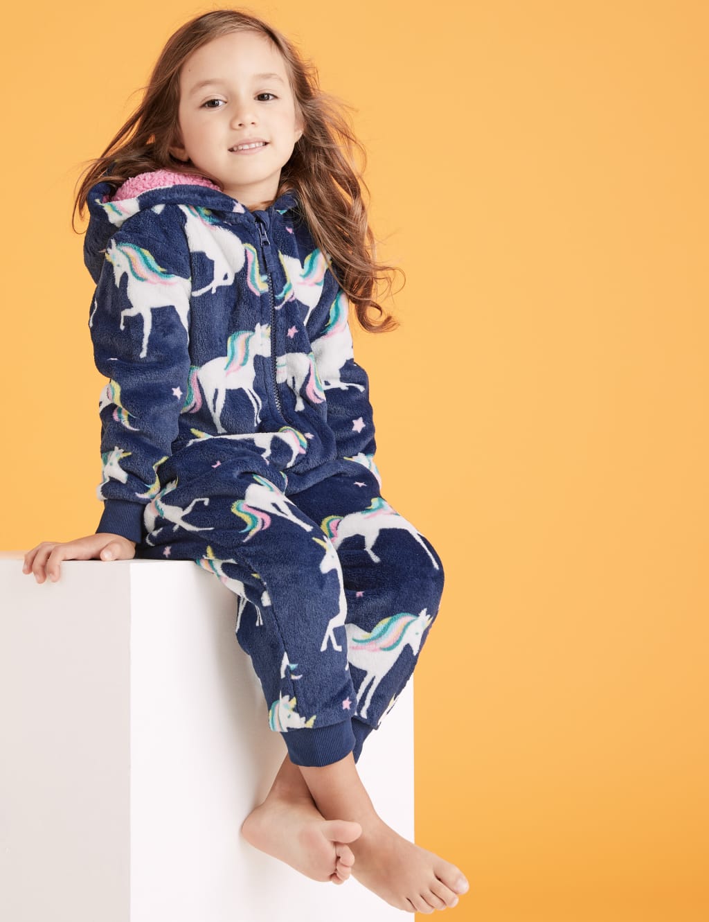 Fleece Unicorn Onesie 1 7 Yrs M S