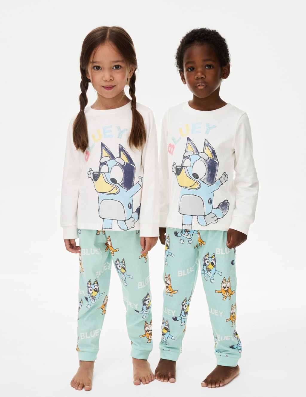 Pure Cotton Bluey Pyjamas 1 7 Yrs M S Collection M S