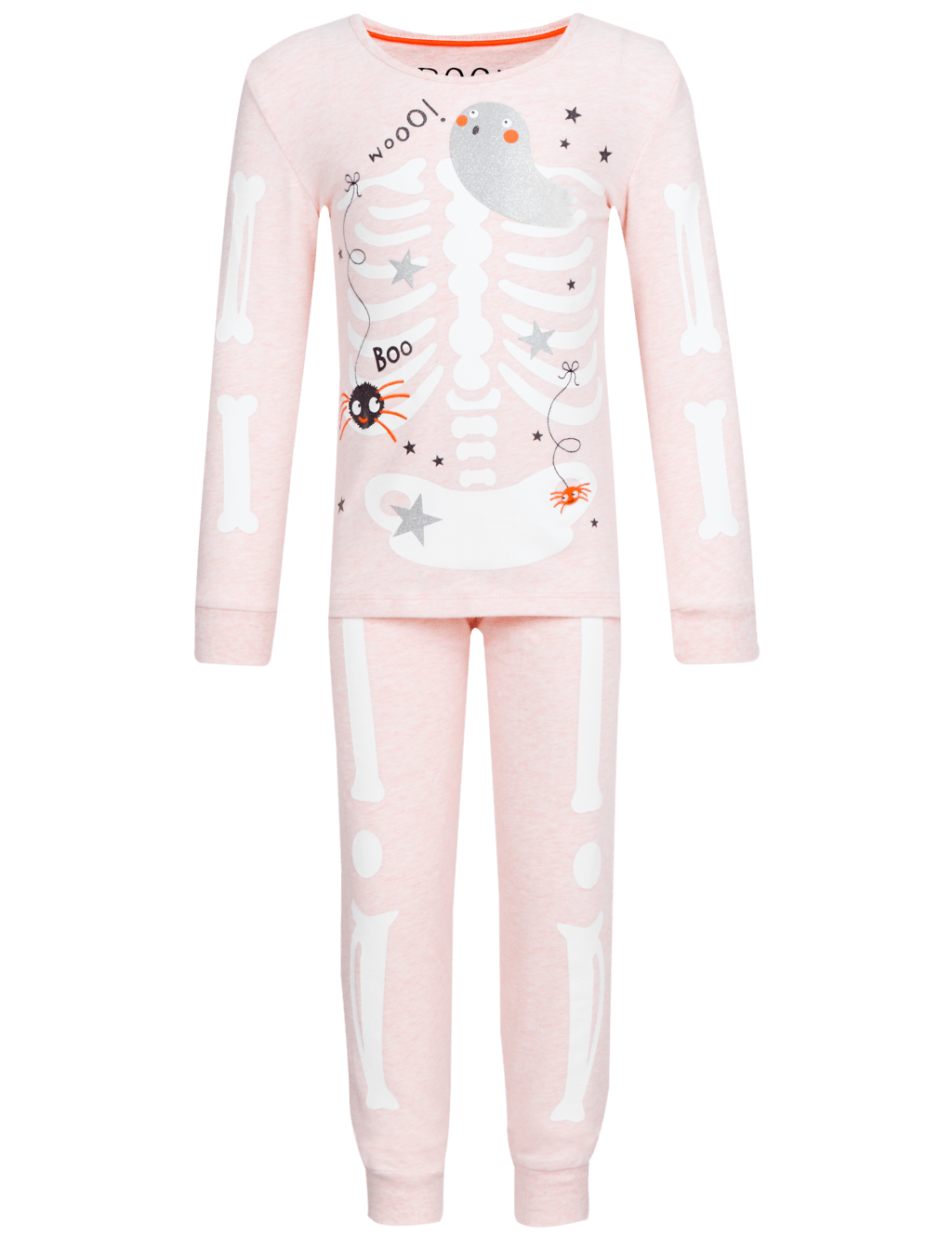 Cotton Rich Skinny Fit Skeleton Print Pyjamas (1-8 Years) 5 of 6