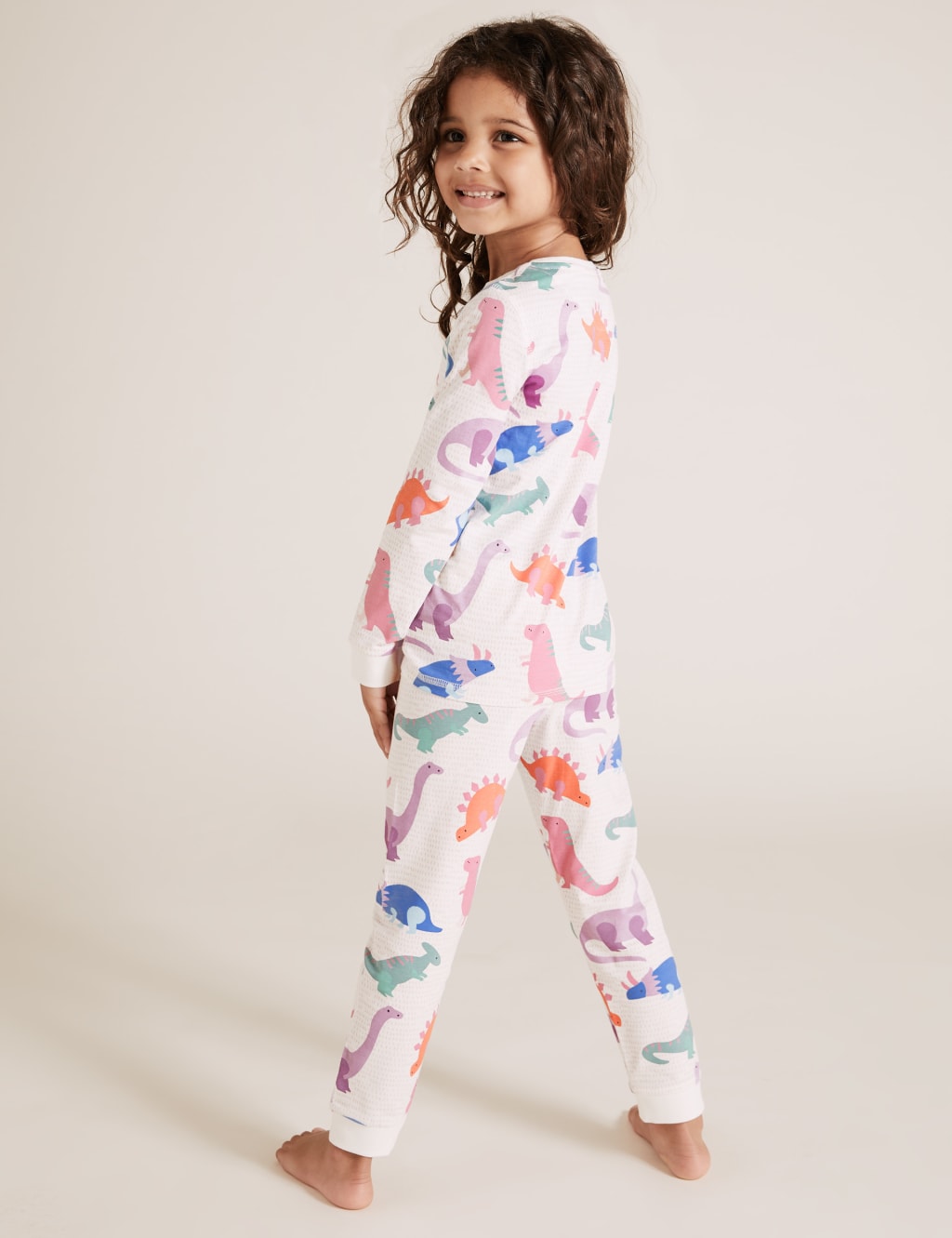 Cotton Dinosaur Print Pyjama Set (1-7 Yrs) 3 of 4