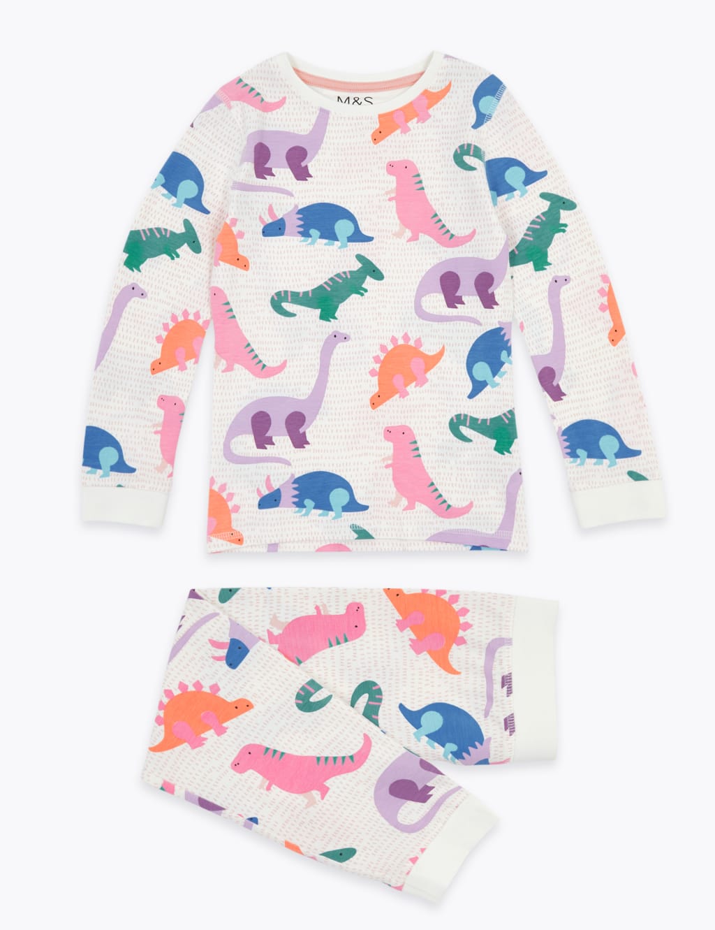 Cotton Dinosaur Print Pyjama Set (1-7 Yrs) 2 of 4