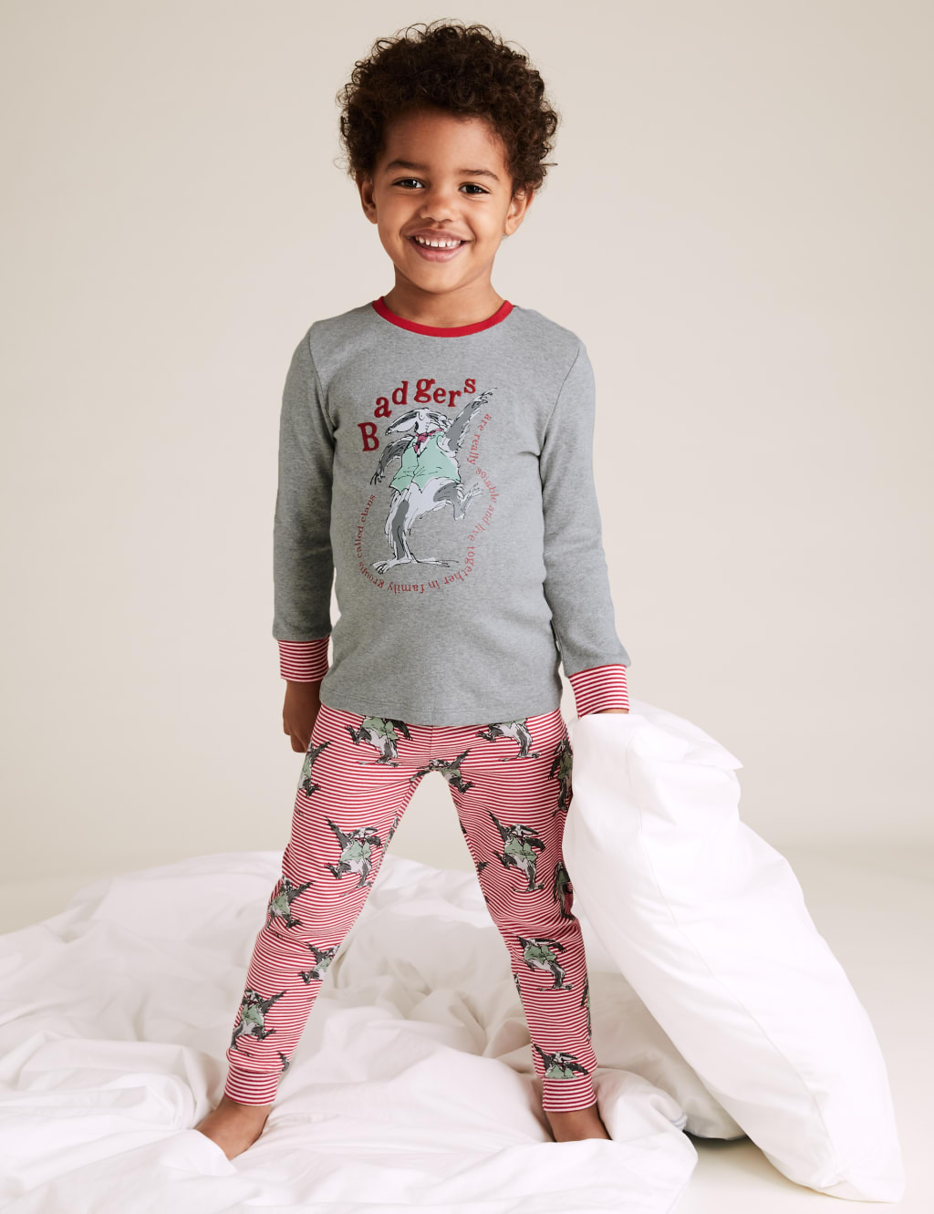 Roald Dahl NHM Badger Pyjama Set 1 7 Yrs M S