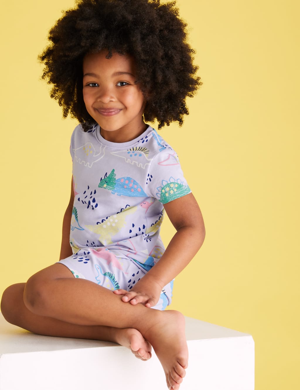 Cotton Dinosaur Short Pyjama Set (1-7 Yrs) 1 of 5