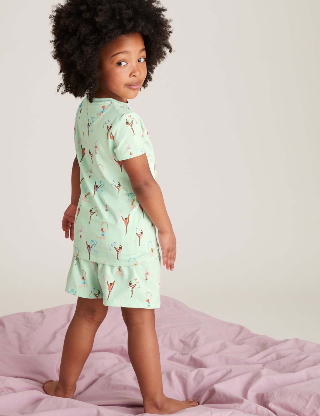 Cotton Gymnast Print Short Pyjama Set (1-7 Yrs) 3 of 4
