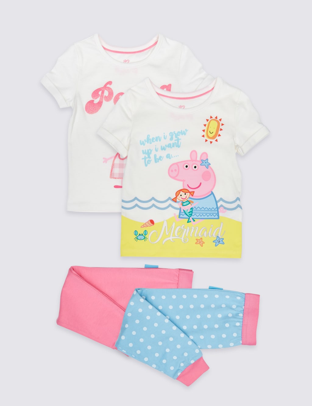 Peppa Pig 2 Pack Pyjamas 1 7 Years M S