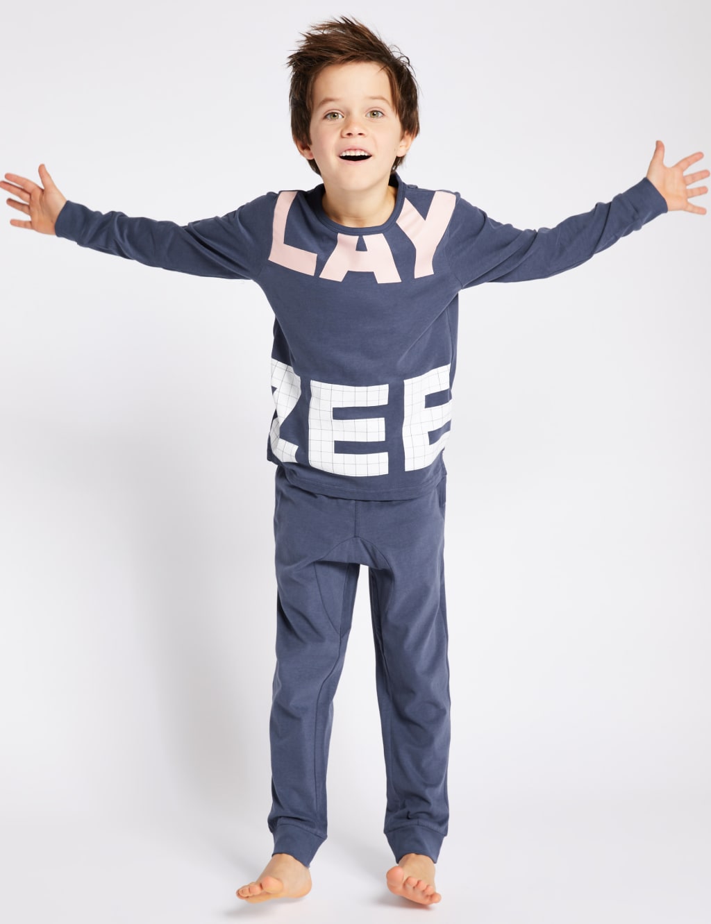 Pure Cotton Lay Zee Pyjamas (3-16 Years) 1 of 4