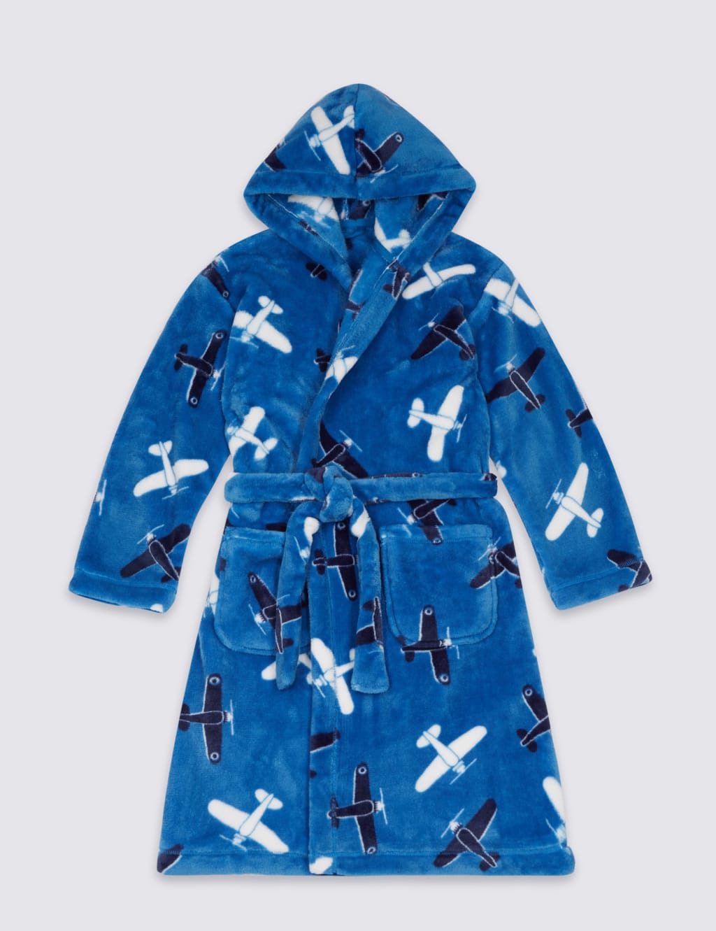 Hooded Dressing Gown with Belt (1-16 Years) 2 of 6
