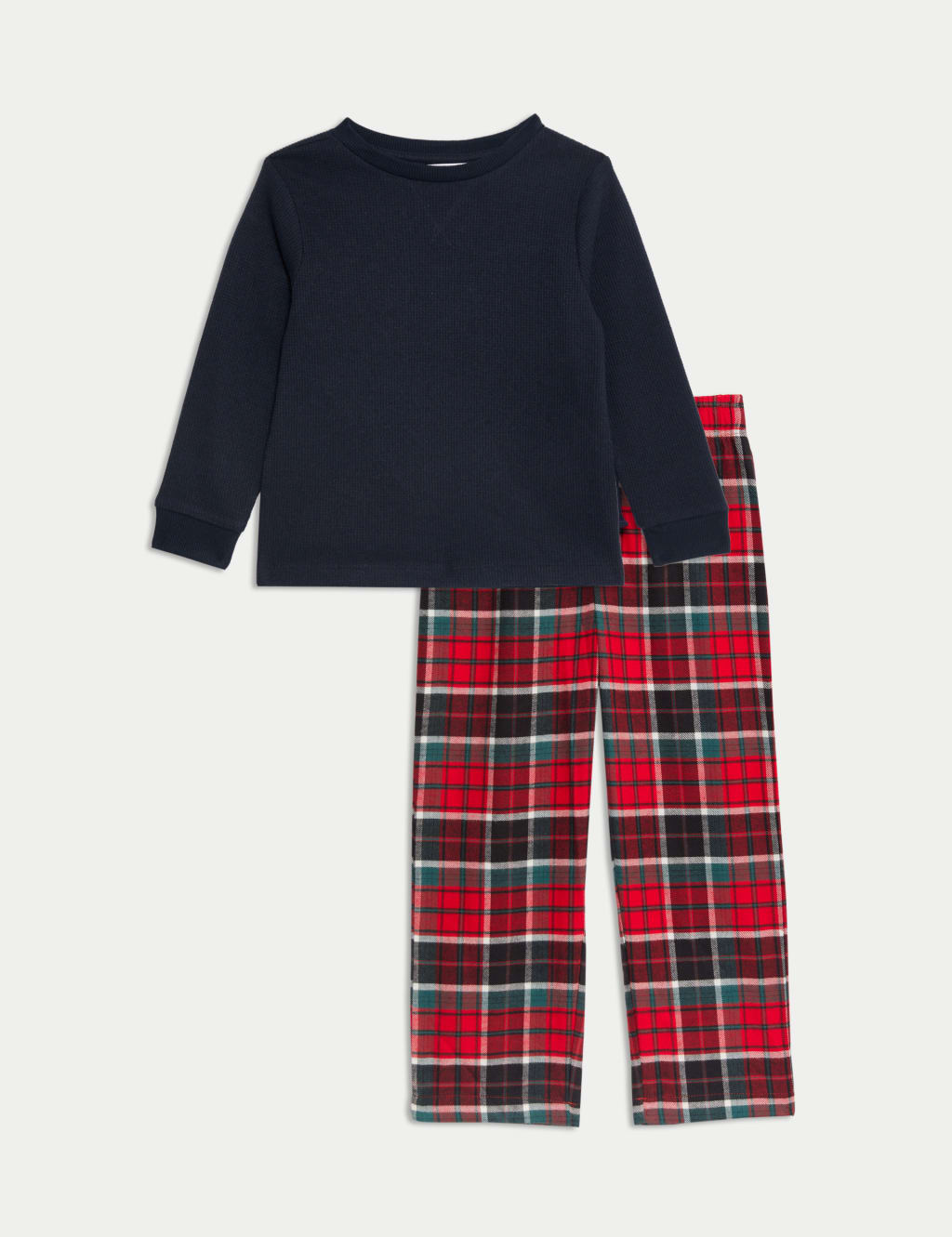 Cosy Waffle Checked Pyjamas 1 16 Yrs M S Collection M S