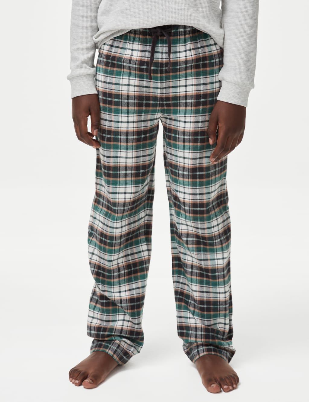 Cotton Blend Mont Blanc Checked Pyjamas 6 16 Yrs M S Collection M S