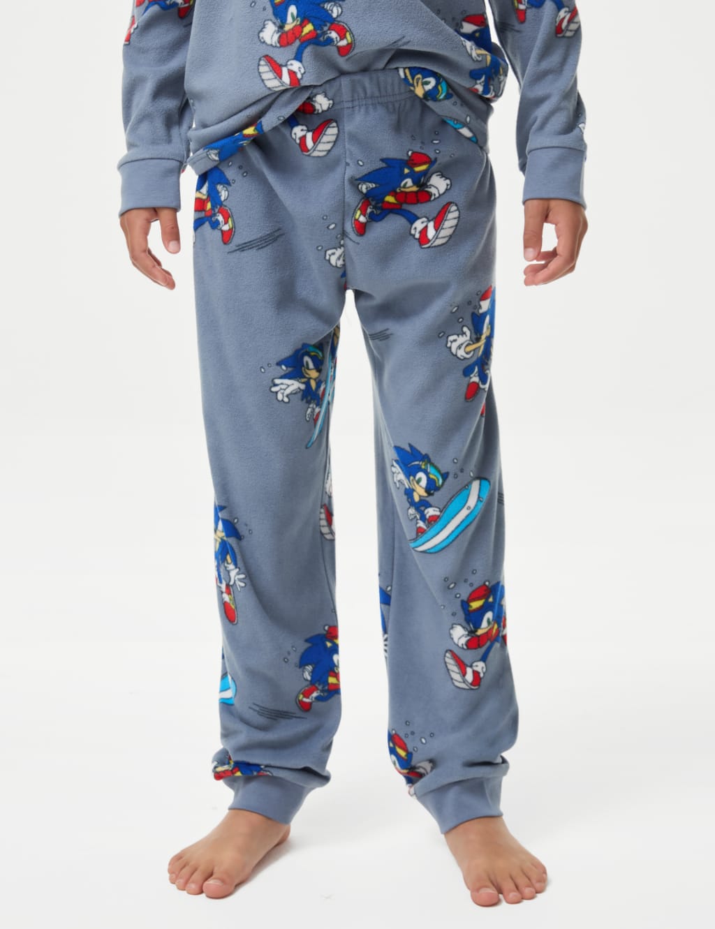 Christmas Fleece Sonic the Hedgehog Pyjamas 3 14 Yrs M S Collection M S