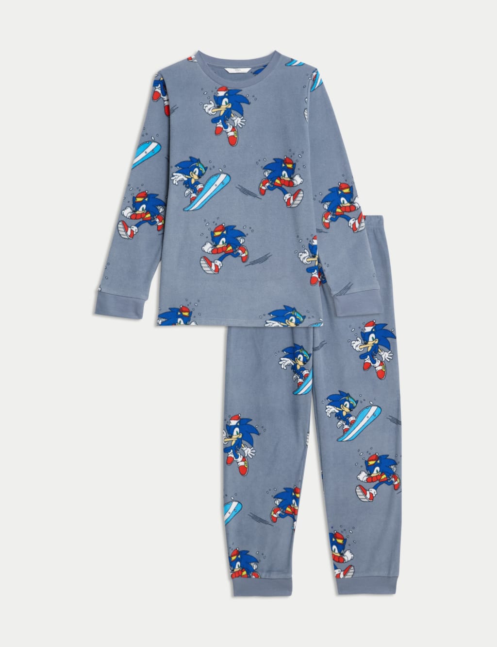 Christmas Fleece Sonic the Hedgehog Pyjamas 3 14 Yrs M S Collection M S