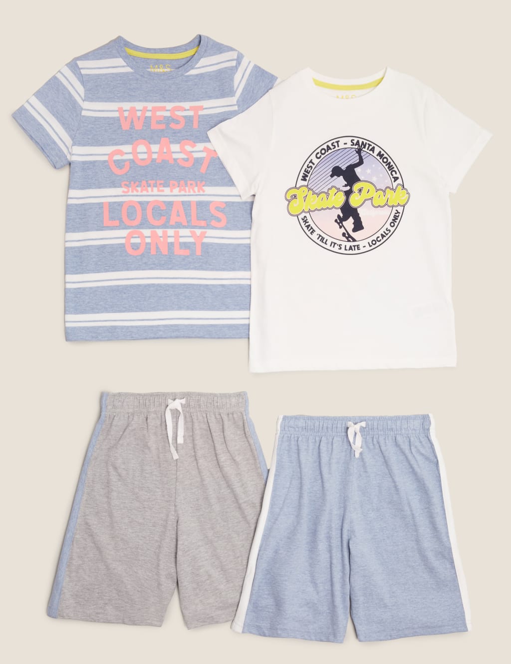 2pk Cotton Rich West Coast Short Pyjama Set (6-16 Yrs) 2 of 5