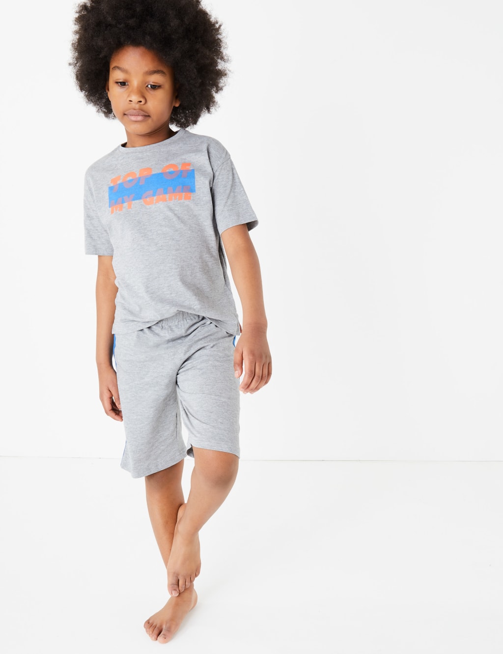 2 Pack Top of my Game Slogan Short Pyjama Sets (6-16 Yrs) 3 of 6