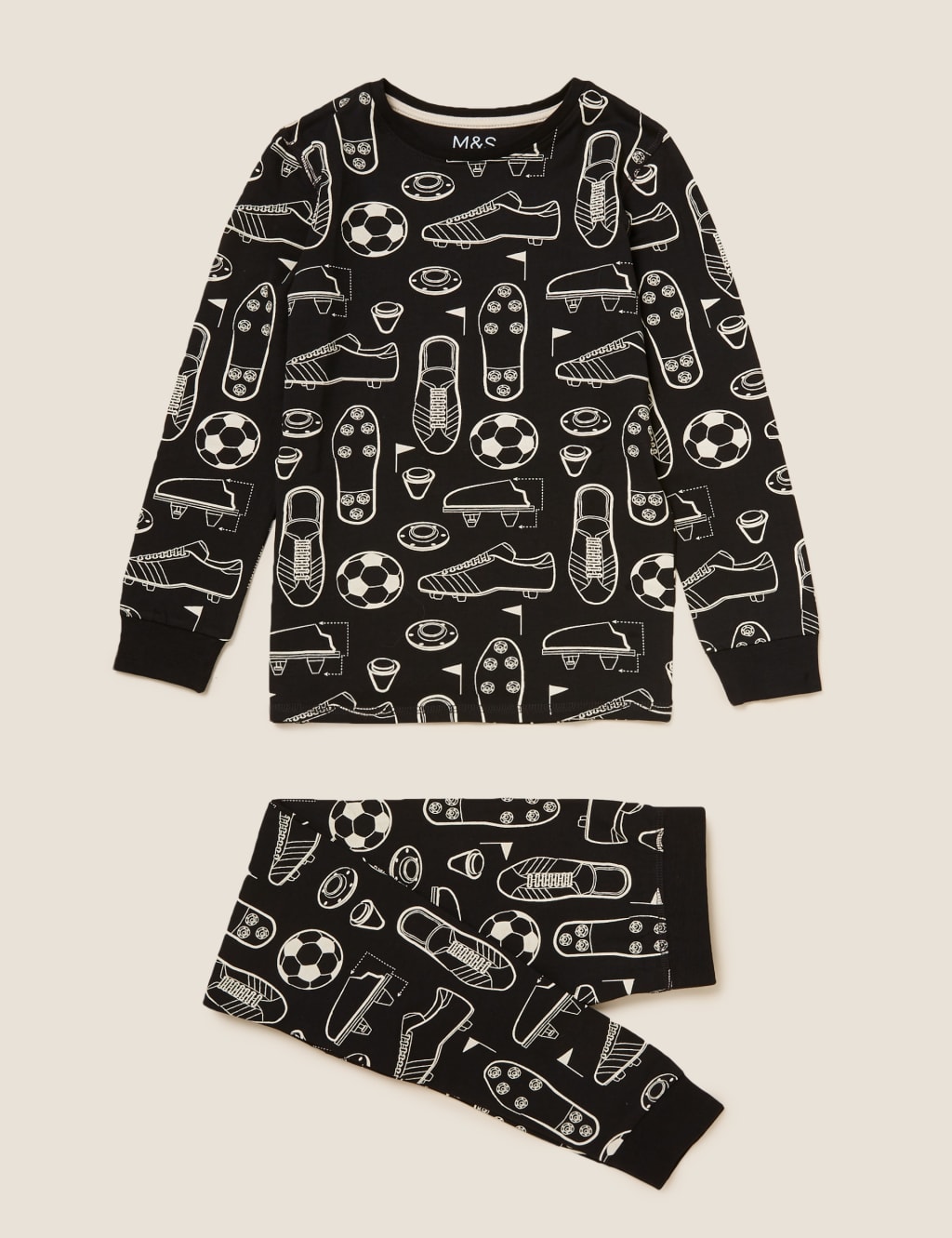 Cotton Football Pyjama Set (7-16 Yrs) 2 of 4