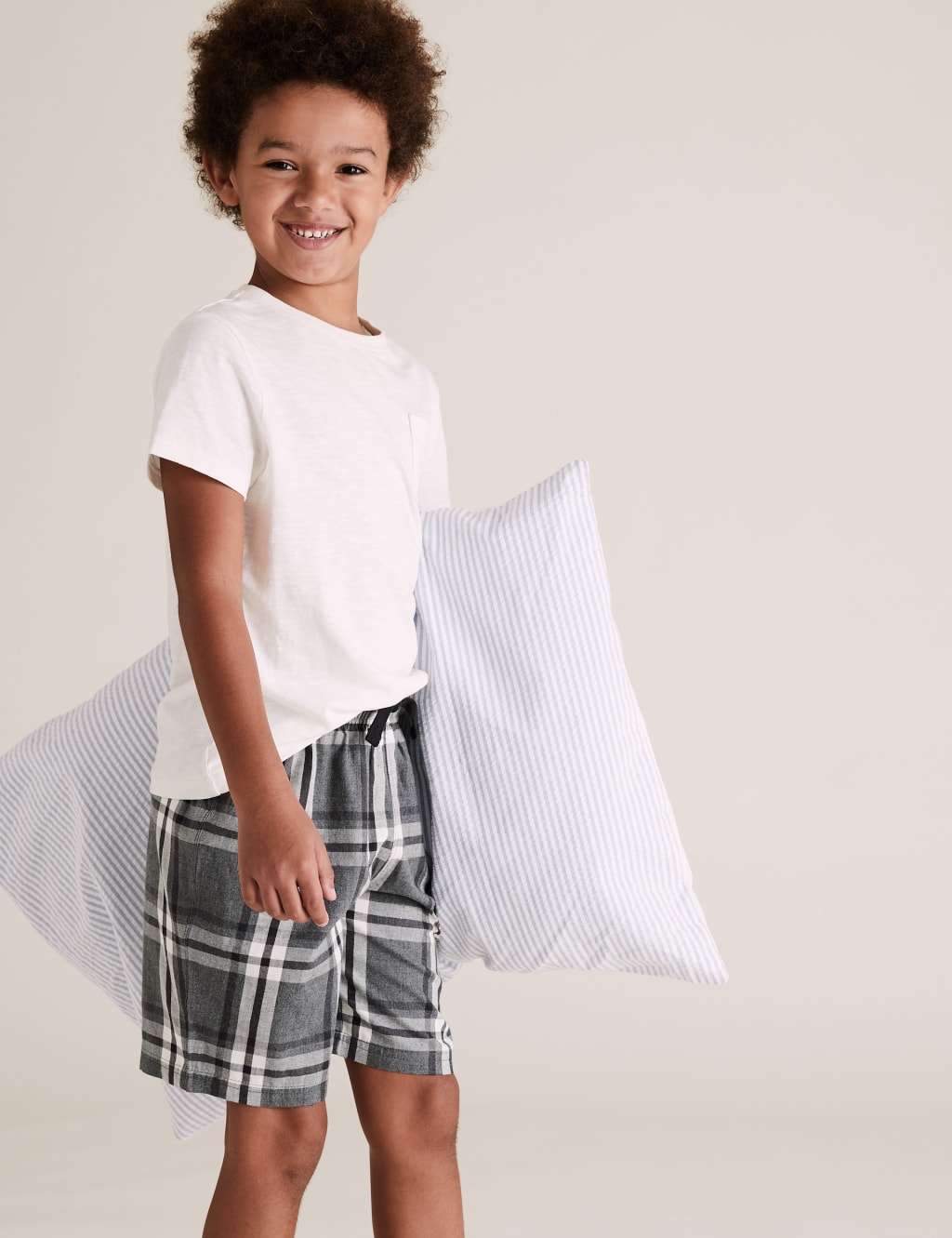 2 Pack Cotton Checked Pyjama Shorts (6-16 Yrs) 3 of 5