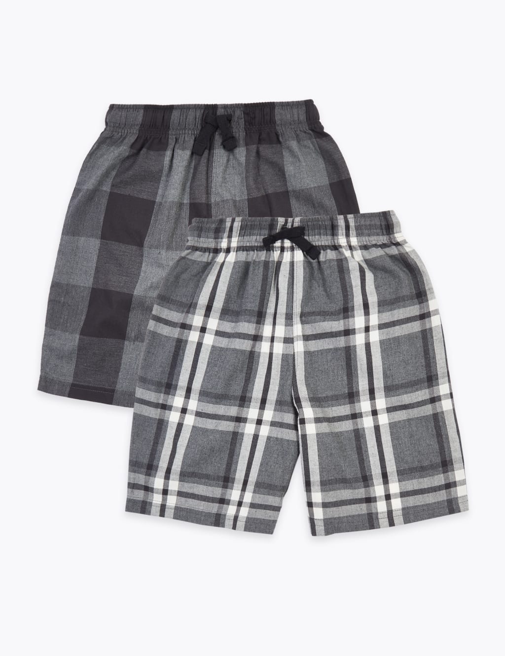 2 Pack Cotton Checked Pyjama Shorts (6-16 Yrs) 2 of 5