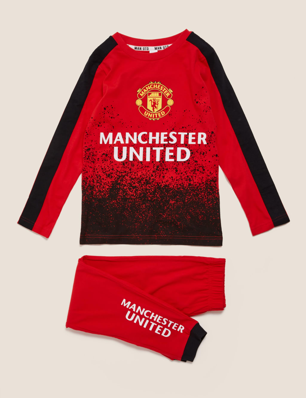 Pure Cotton Manchester United Pyjama Set 3 16 Yrs M S