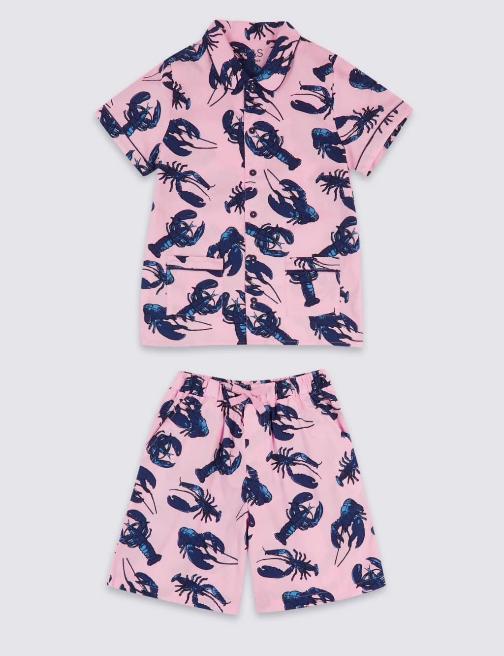 Pure Cotton Lobster Short Pyjamas (3-16 Years) 2 of 4