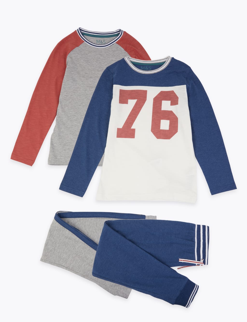 2 Pack 76 Slogan Pyjama Sets (3-16 Years) 1 of 5