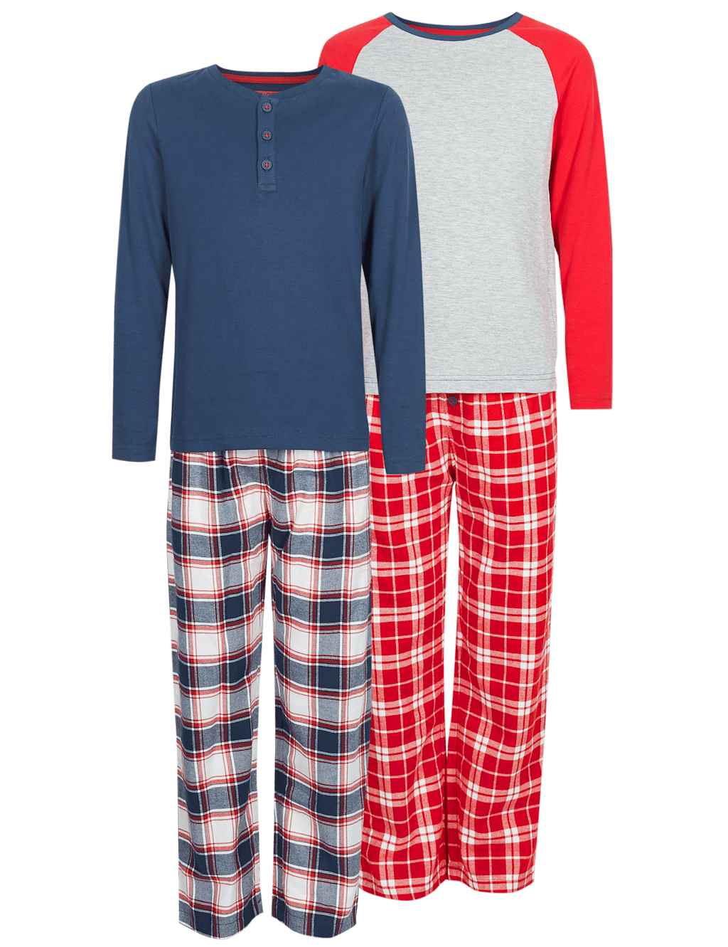 2 Pack Long Sleeve Pyjamas (3-16 Years) 7 of 8