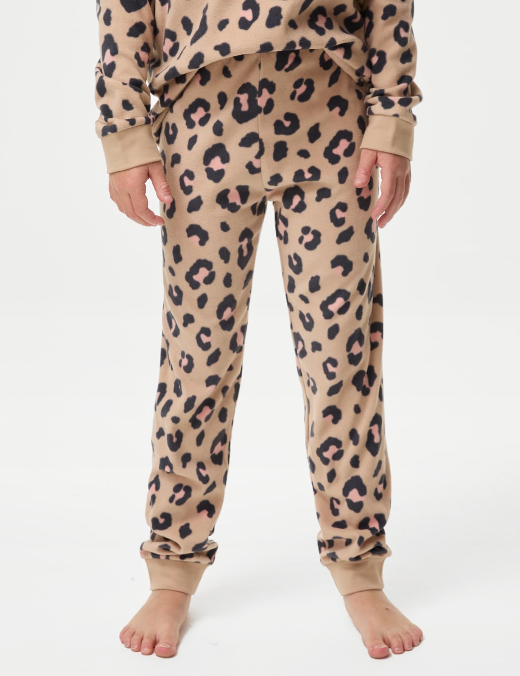 Leopard print fluffy pyjamas on sale