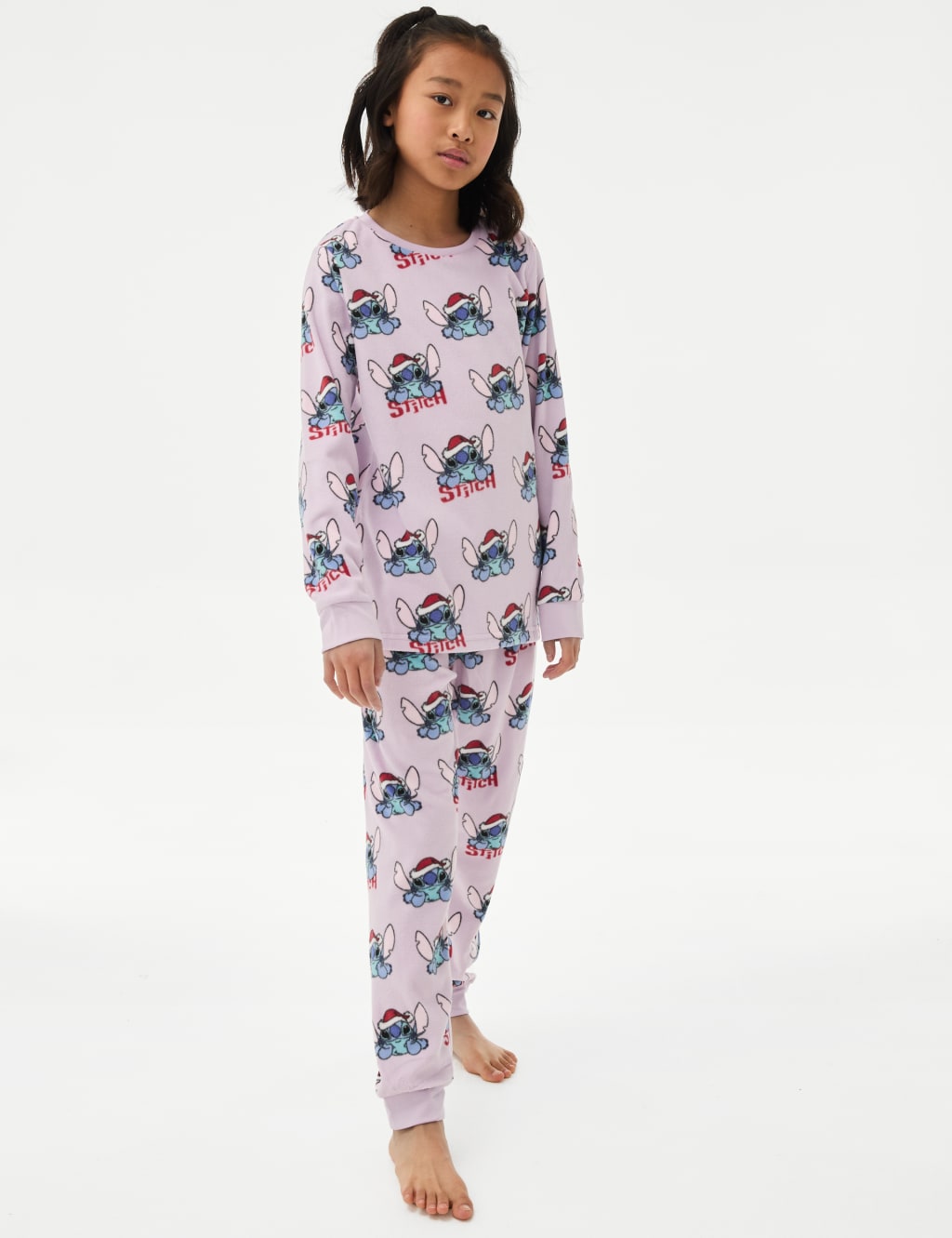 Lilo Stitch Christmas Fleece Pyjamas 6 16 Yrs M S Collection M S