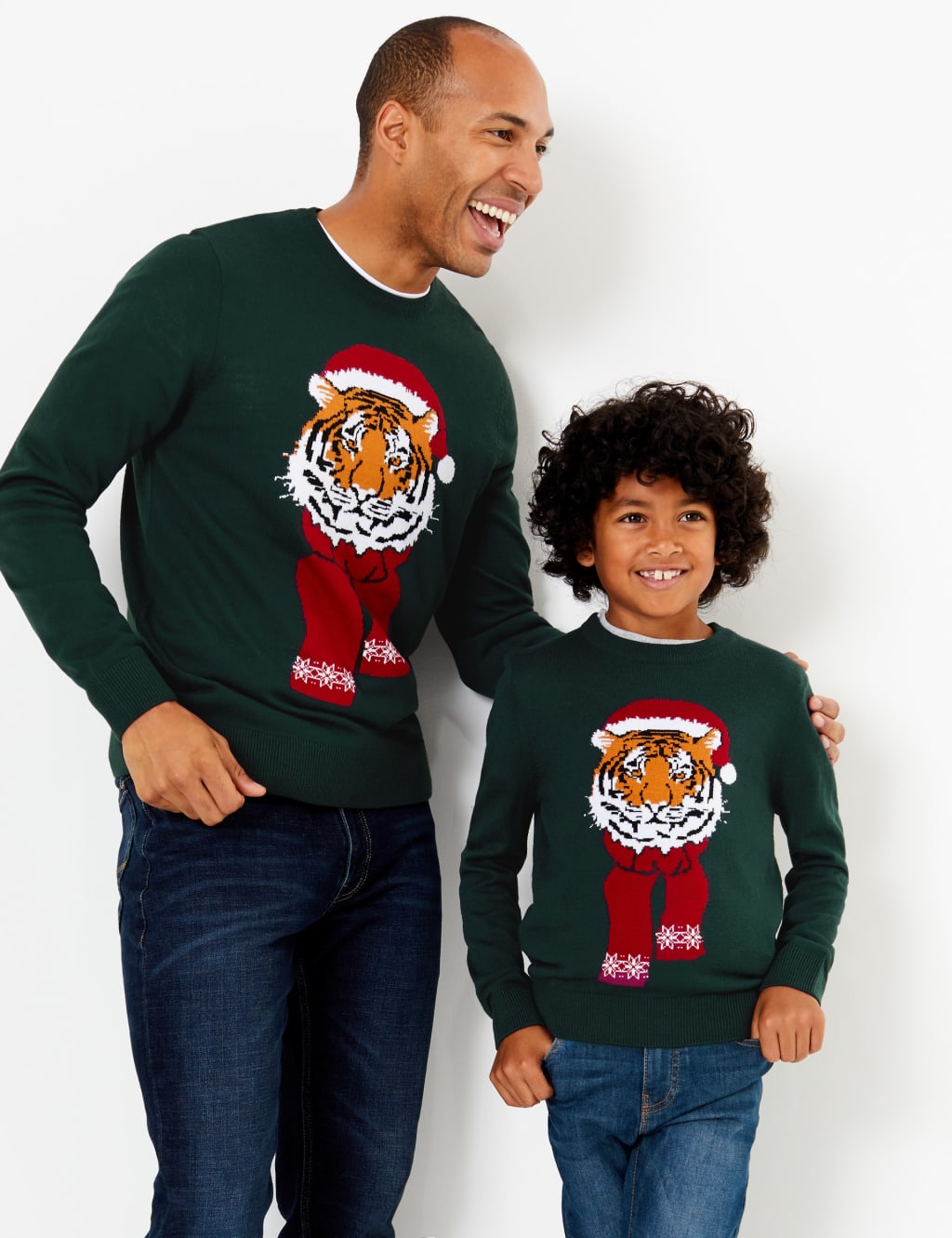 Christmas Tiger Mini Me Jumper (3-16 Years) 1 of 5