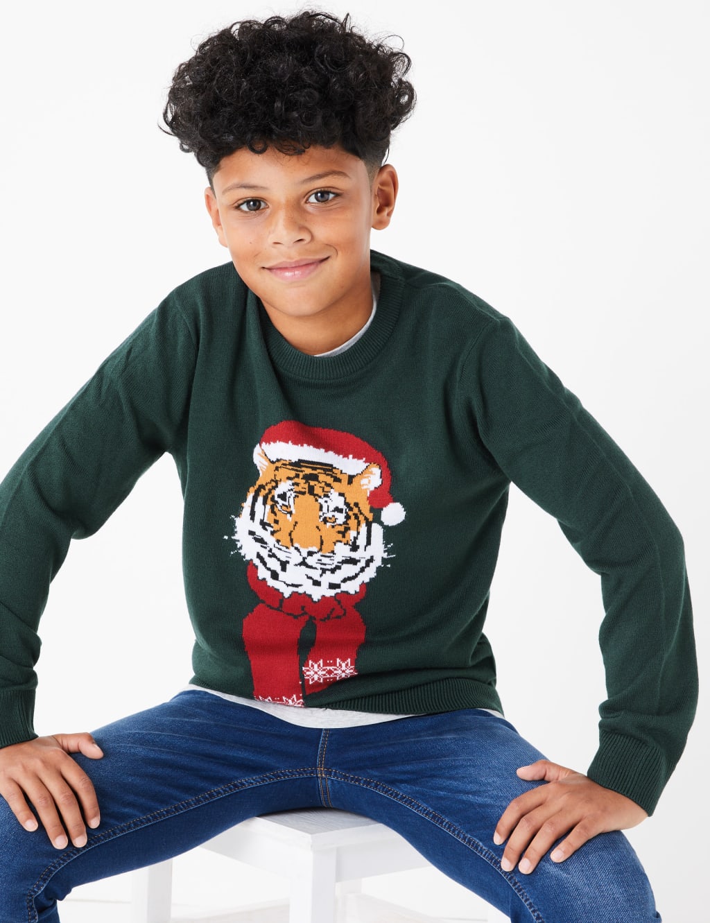 Christmas Tiger Mini Me Jumper (3-16 Years) 3 of 5