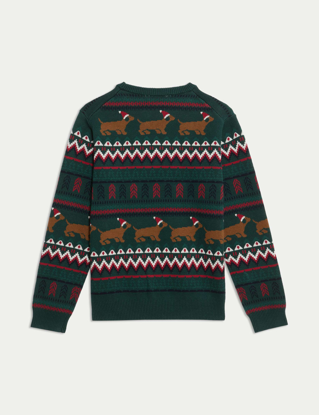 Pure Cotton Mini Me Daschund Christmas Jumper 6 16 Yrs