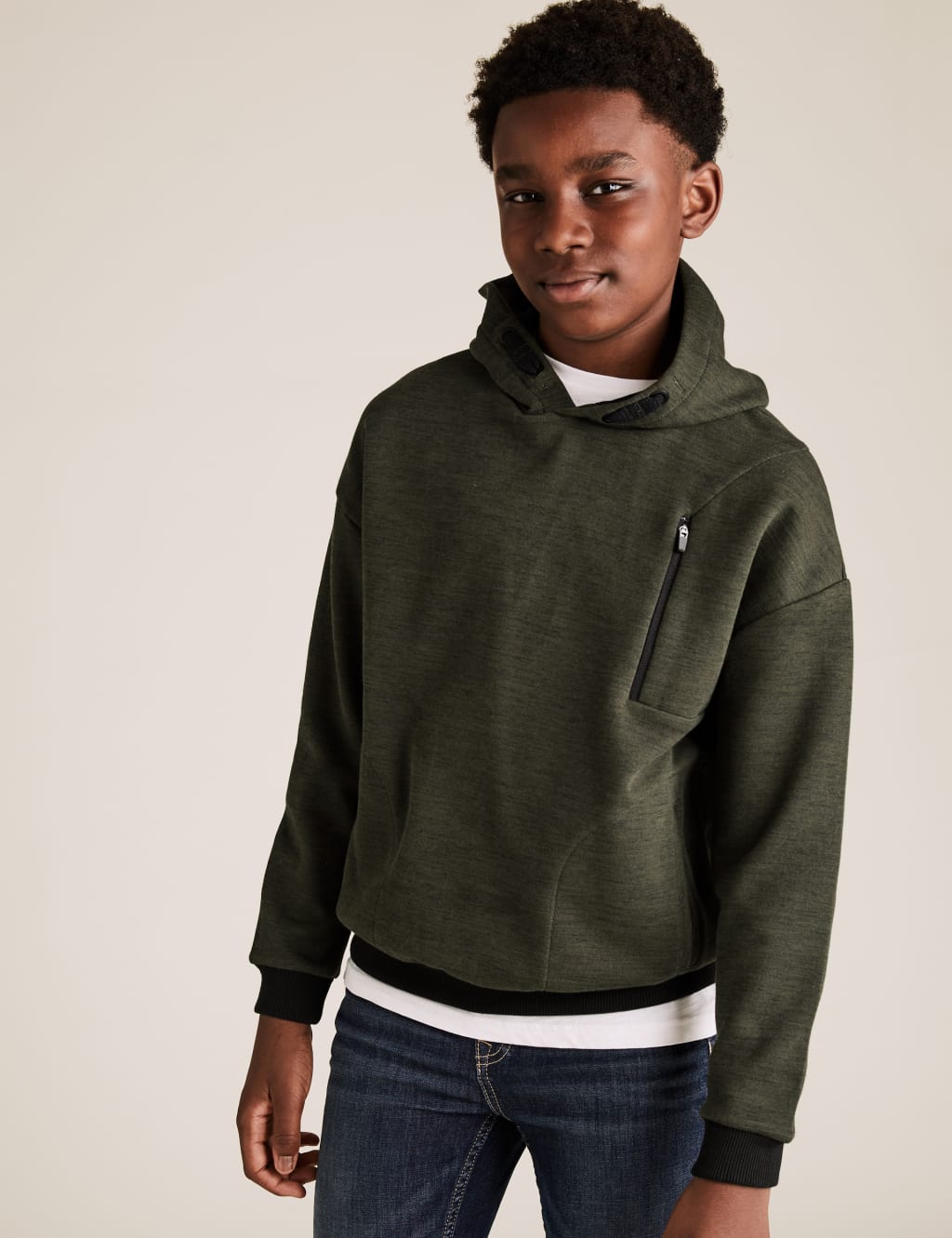 Cotton Rich Borg Lined Hoodie 6 16 Yrs M S Collection M S