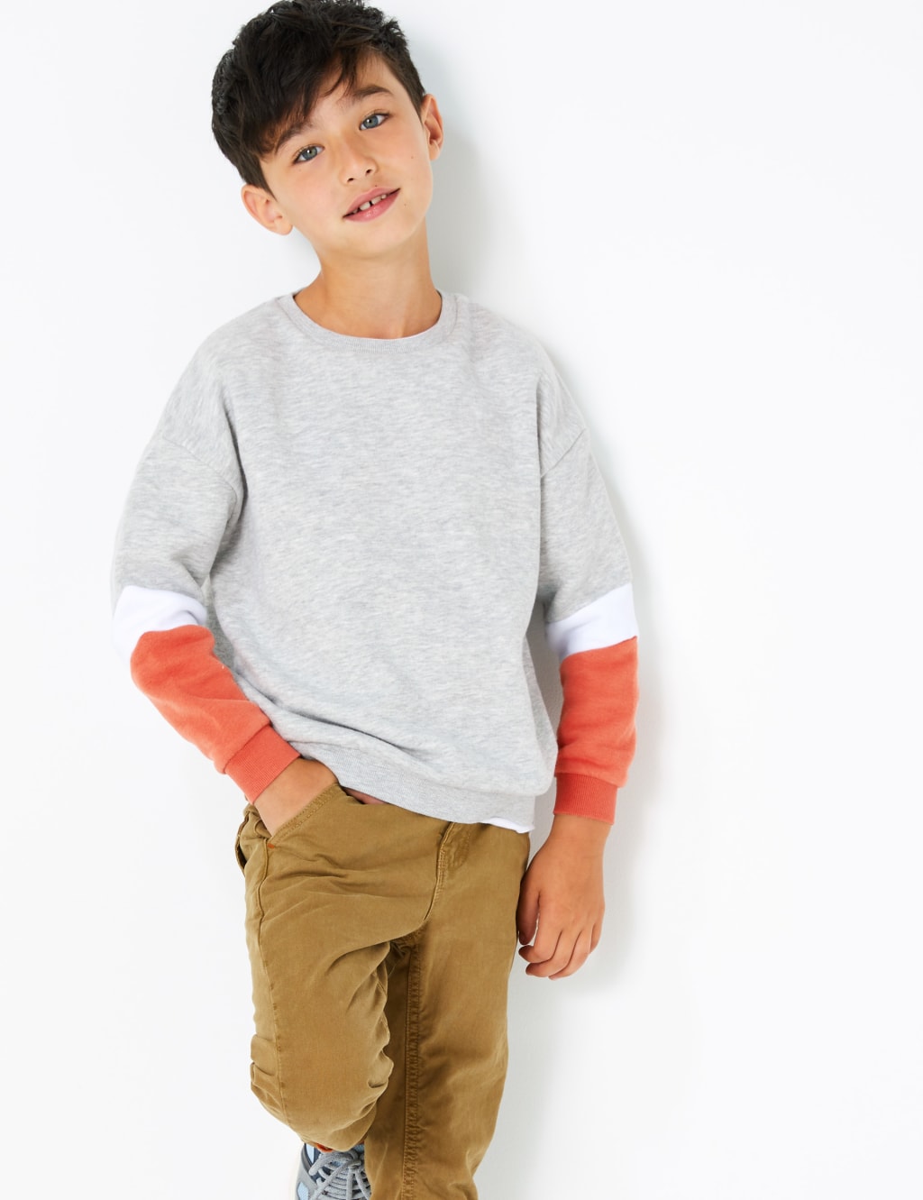 Colour Block Sweatshirt (3-16 Years) 1 of 4