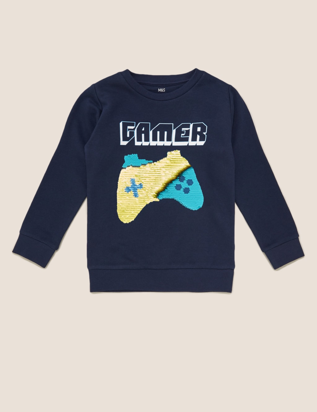 Cotton Sequin Gamer Sweatshirt (6-14 Yrs) 5 of 6