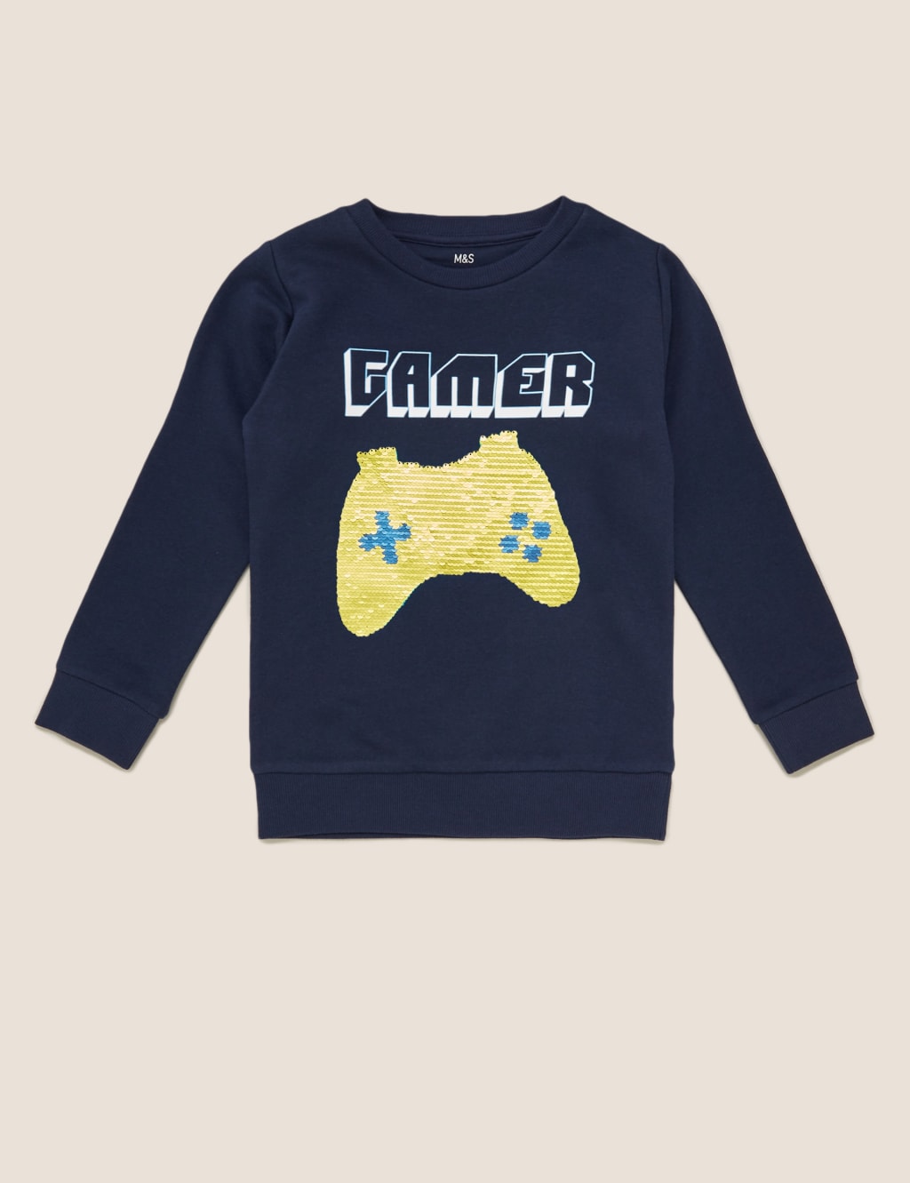 Cotton Sequin Gamer Sweatshirt (6-14 Yrs) 6 of 6