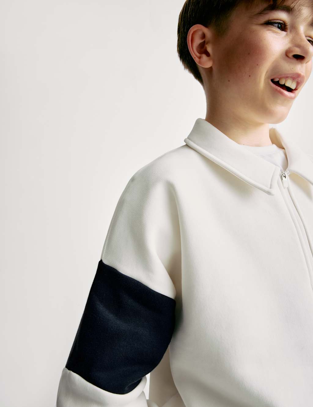 Cotton Rich Quarter Zip Sweatshirt (6-16 Yrs) 4 of 8